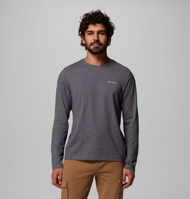 Men's Thistletown Hills Long Sleeve Crew Shirt, Color: City Grey Heather, image 1
