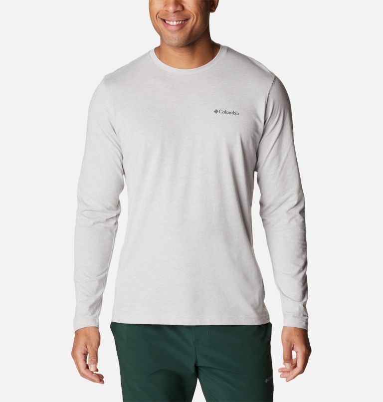 Men's Thistletown Hills Long Sleeve Crew Shirt, Color: Columbia Grey Heather, image 1