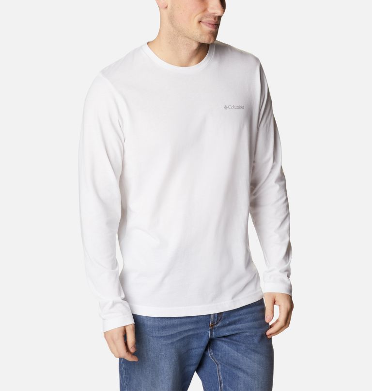 Men's Thistletown Hills Long Sleeve Crew Shirt - Tall, Color: White, image 5