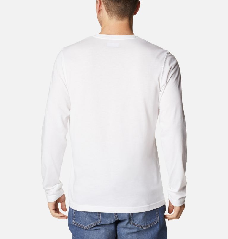 Thumbnail: Men's Thistletown Hills Long Sleeve Crew Shirt - Tall, Color: White, image 2
