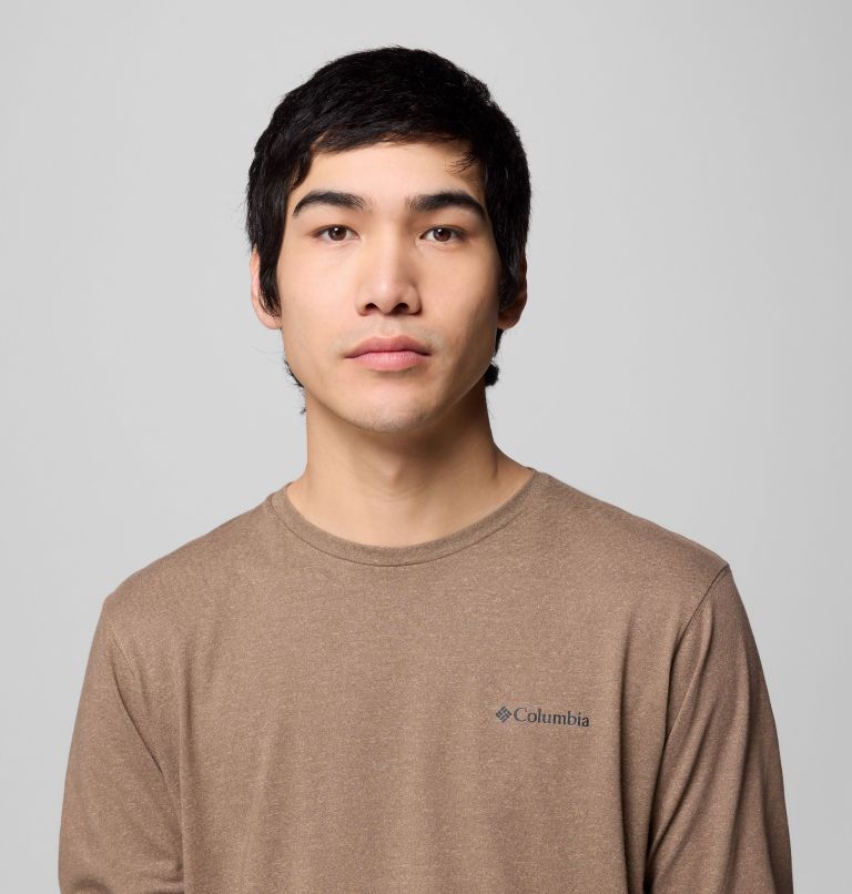 Men's Thistletown Hills Long Sleeve Crew Shirt, Color: Delta Heather, image 5
