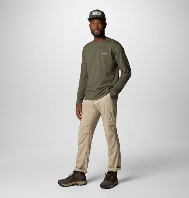Men's Thistletown Hills Long Sleeve Crew Shirt, Color: Greenscape, image 3