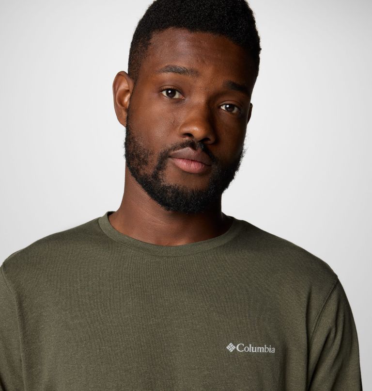 Men's Thistletown Hills Long Sleeve Crew Shirt, Color: Greenscape, image 5