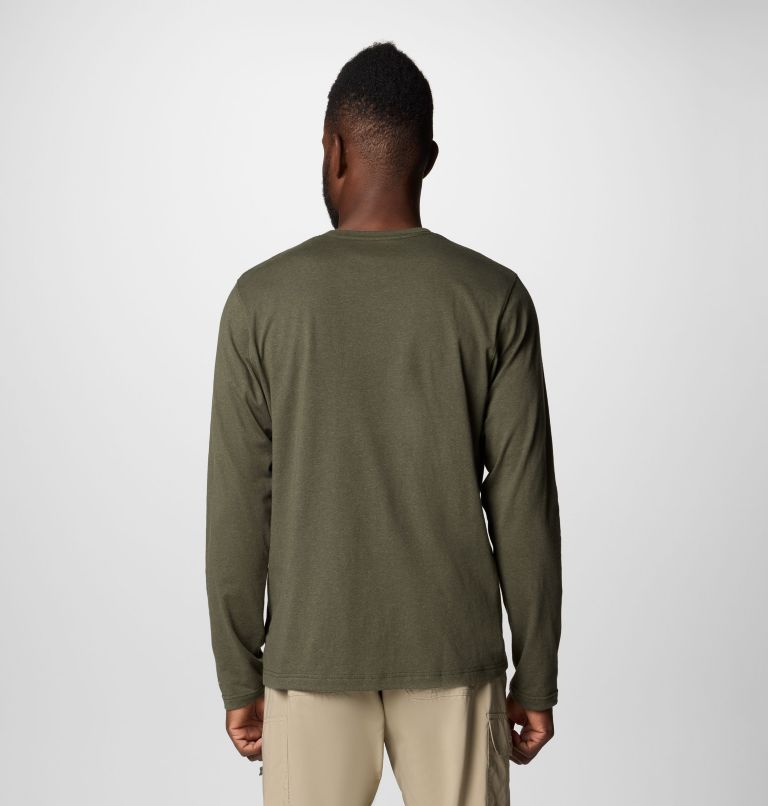 Men's Thistletown Hills Long Sleeve Crew Shirt, Color: Greenscape, image 2