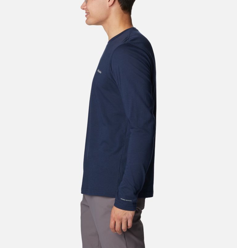 Men's Thistletown Hills Long Sleeve Crew Shirt - Tall, Color: Collegiate Navy Heather, image 3
