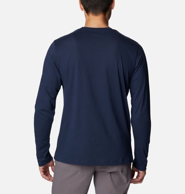 Men's Thistletown Hills Long Sleeve Crew Shirt - Tall, Color: Collegiate Navy Heather, image 2