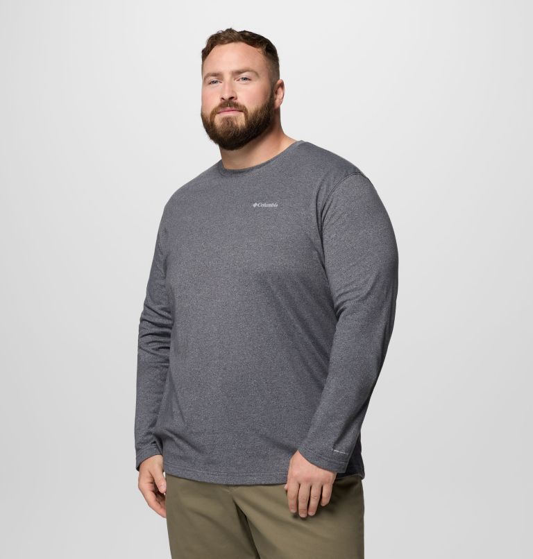 Men's Thistletown Hills Long Sleeve Crew Shirt - Big, Color: City Grey Heather, image 1