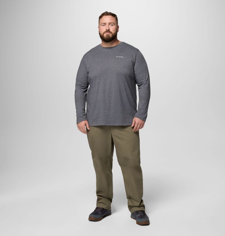 Men's Thistletown Hills Long Sleeve Crew Shirt - Big, Color: City Grey Heather, image 2