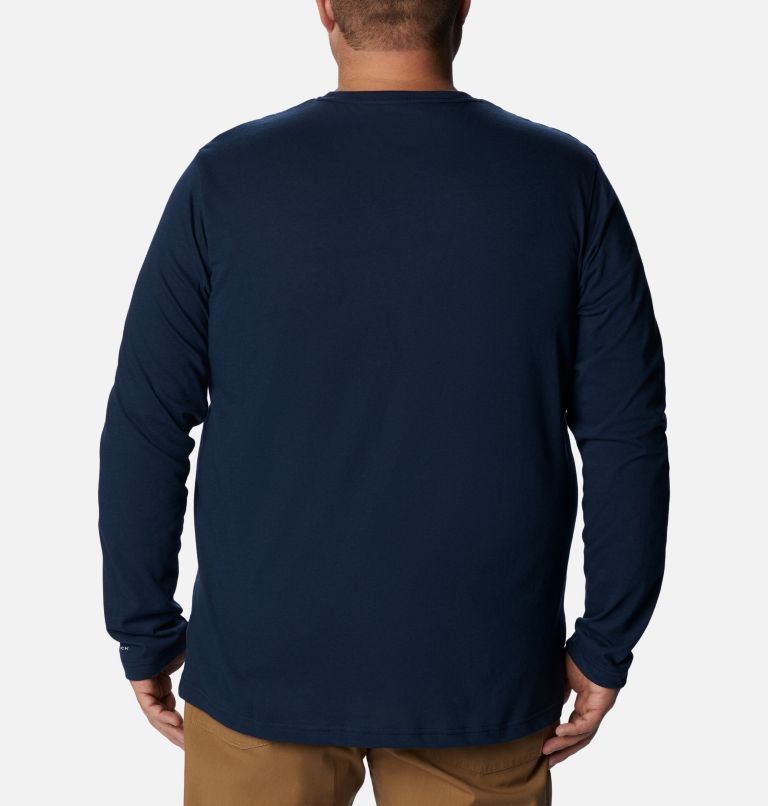 Men's Thistletown Hills Long Sleeve Crew Shirt - Big, Color: Collegiate Navy Heather, image 2
