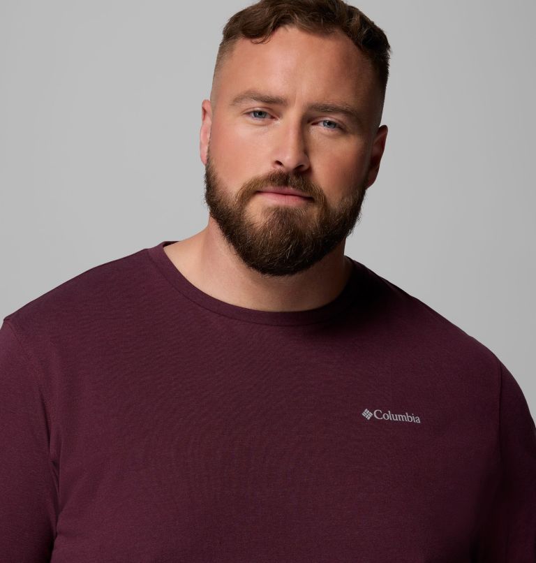 Men's Thistletown Hills Long Sleeve Crew Shirt - Big, Color: Rich Wine Heather, image 5