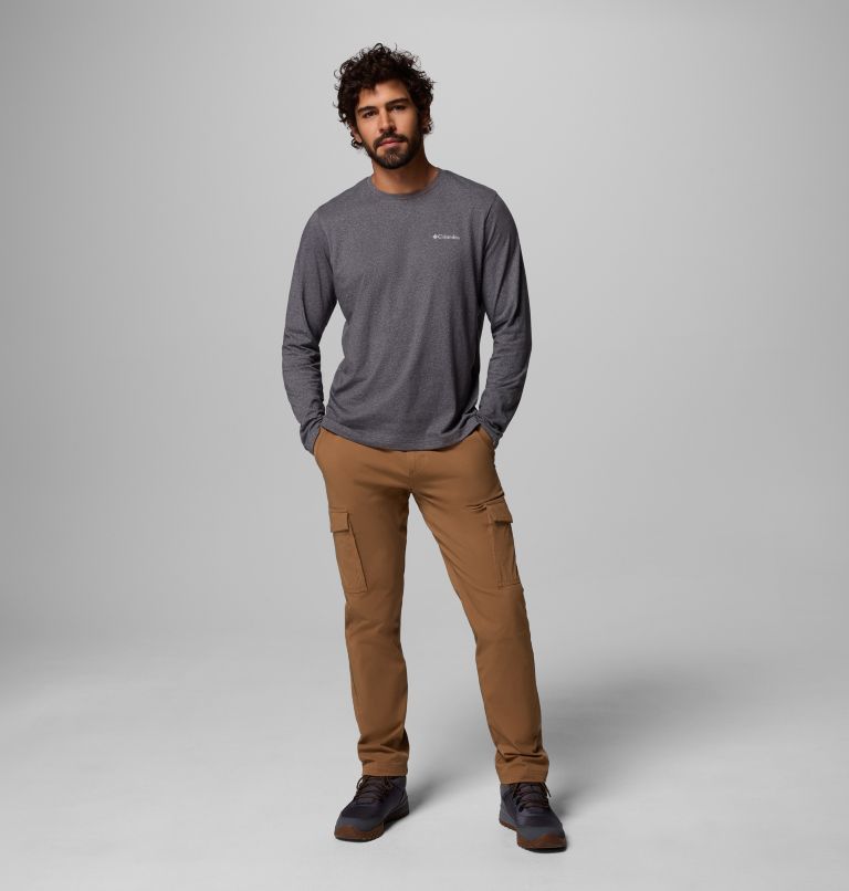 Men's Thistletown Hills Long Sleeve Crew Shirt - Tall, Color: City Grey Heather, image 2