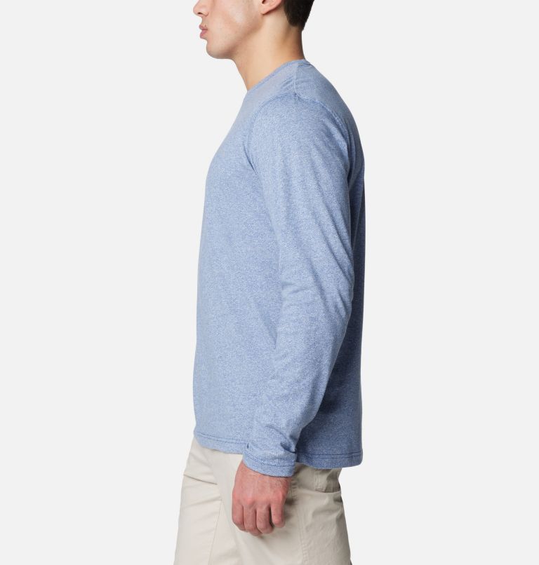 Men's Thistletown Hills Long Sleeve Crew Shirt - Tall, Color: Mountain Blue, image 3