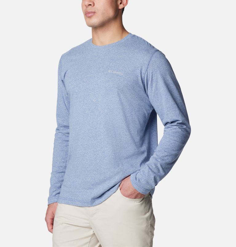Men's Thistletown Hills Long Sleeve Crew Shirt - Tall, Color: Mountain Blue, image 5
