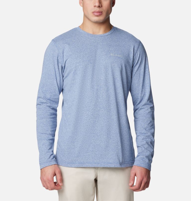 Men's Thistletown Hills Long Sleeve Crew Shirt - Tall, Color: Mountain Blue, image 1