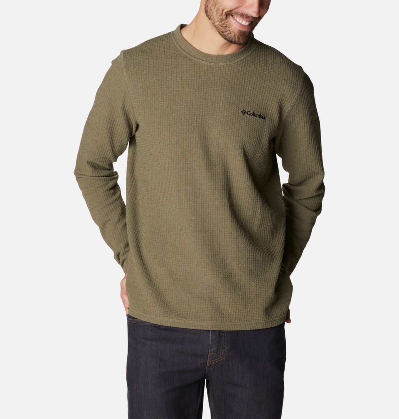 Men's Pine Peak™ II Waffle Long Sleeve Crew 5