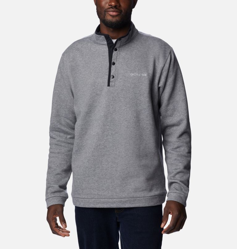 Haut à boutons-pression Hart Mountain Homme, Color: Charcoal Heather, image 1