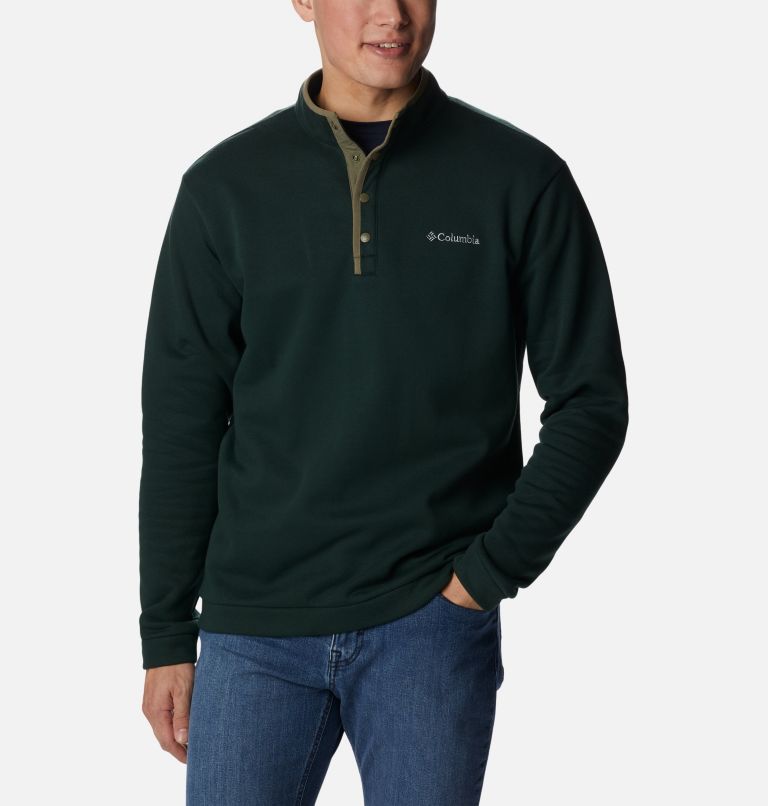 Thumbnail: Men's Hart Mountain Half Snap Shirt, Color: Spruce, image 1
