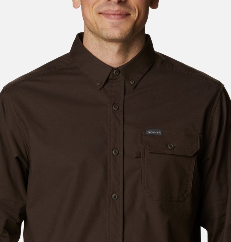 Chemise tissée à manches longues en tissu antidéchirure Rapid Rivers Homme, Color: Cordovan, image 4