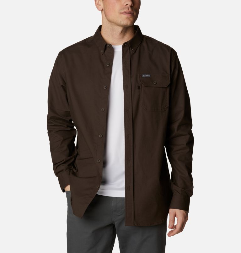 Chemise tissée à manches longues en tissu antidéchirure Rapid Rivers Homme, Color: Cordovan, image 6