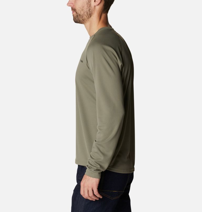 Thumbnail: Men's Narrows Pointe Long Sleeve Shirt, Color: Stone Green, Olive Green, image 3