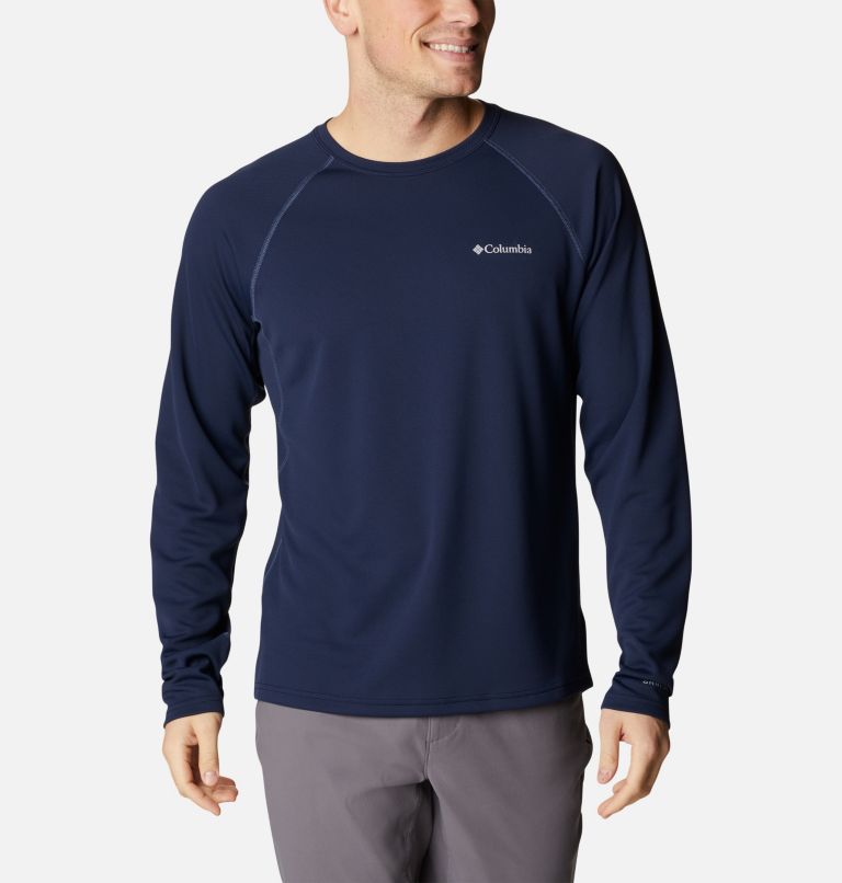 Men's Narrows Pointe Long Sleeve Shirt, Color: Collegiate Navy, Dark Mountain, image 1