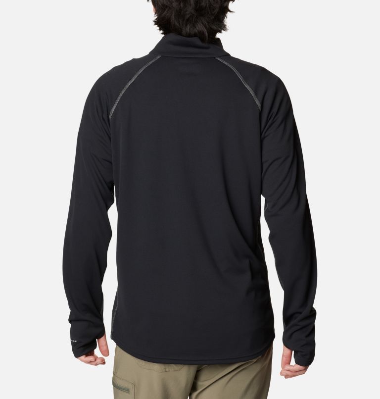 Men's Narrows Pointe Half Zip Shirt, Color: Black, City Grey, image 2