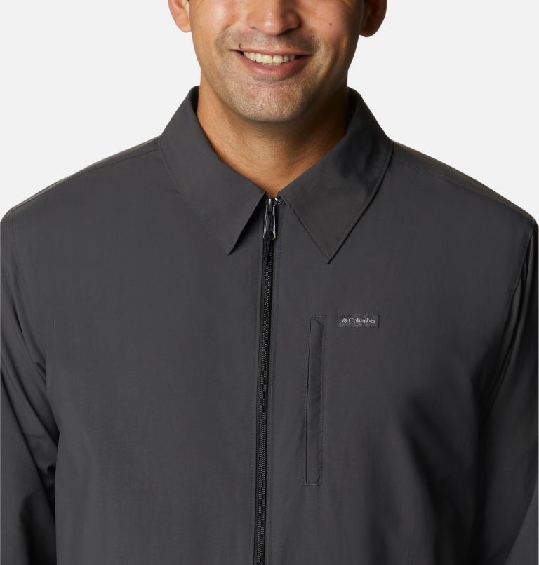 Men's Outdoor Elements II Shirt Jacket, Color: Shark, Black Balanced Tartan, image 4