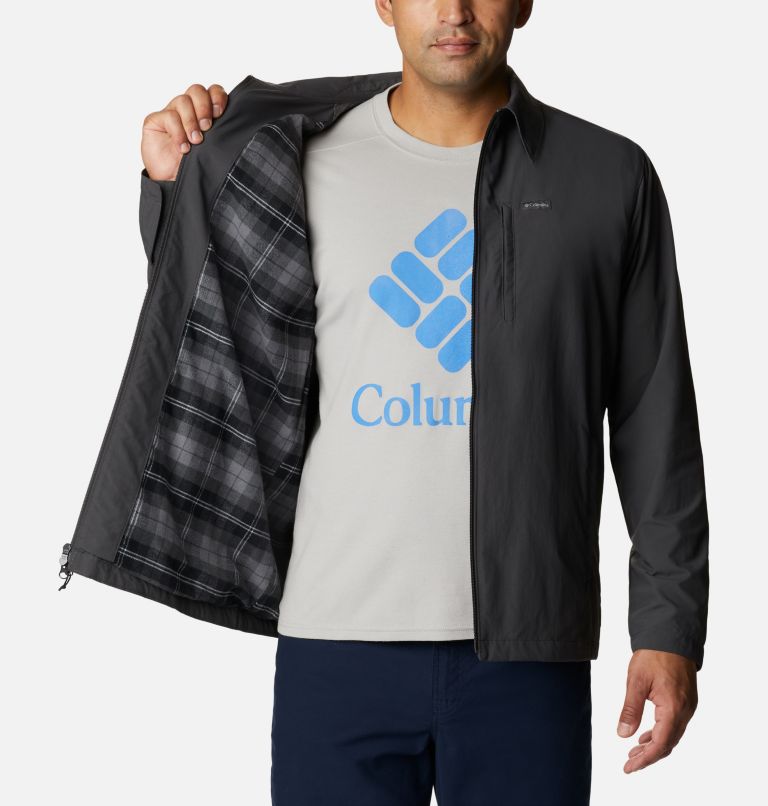 Thumbnail: Men's Outdoor Elements II Shirt Jacket, Color: Shark, Black Balanced Tartan, image 5