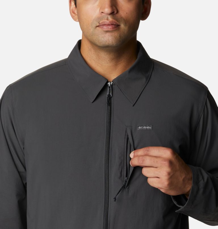 Men's Outdoor Elements II Shirt Jacket, Color: Shark, Black Balanced Tartan, image 6