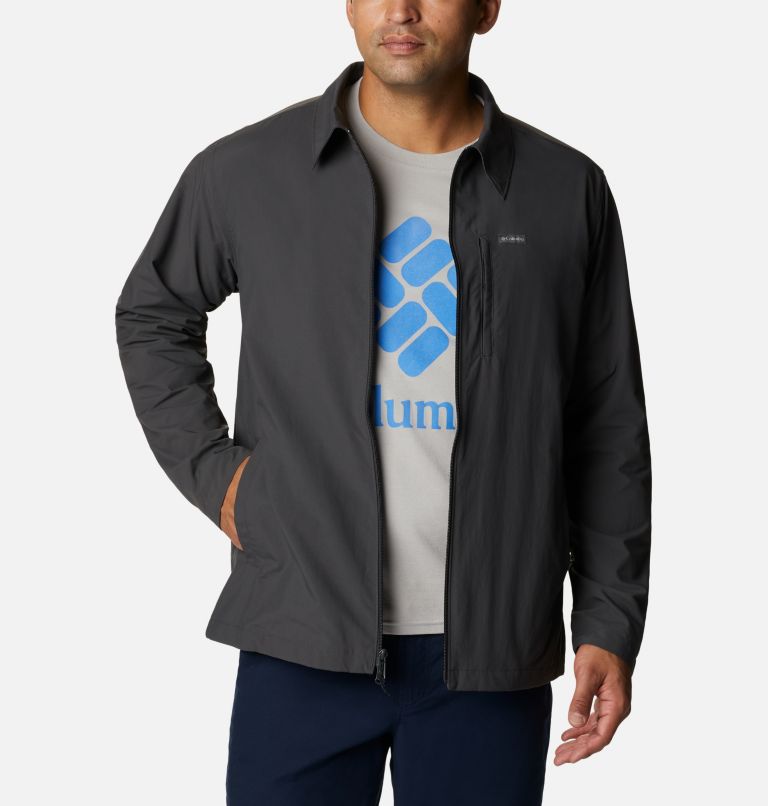 Men's Outdoor Elements II Shirt Jacket, Color: Shark, Black Balanced Tartan, image 7