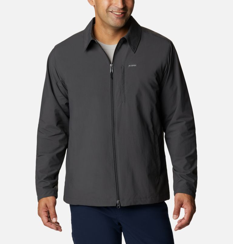 Men's Outdoor Elements II Shirt Jacket, Color: Shark, Black Balanced Tartan, image 1