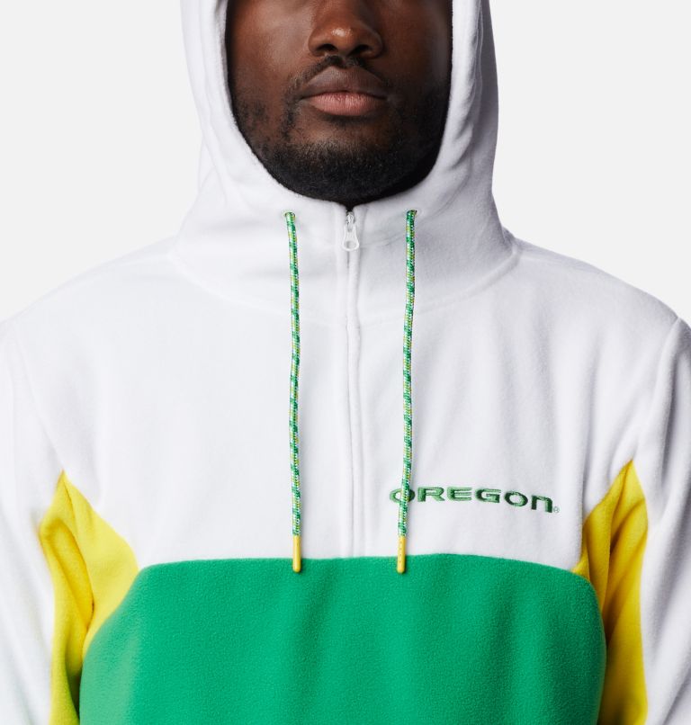 Thumbnail: CLG Columbia Lodge Fleece Hoodie | 346 | S, Color: UO - Fuse Green, White, Yellow Glo, image 4