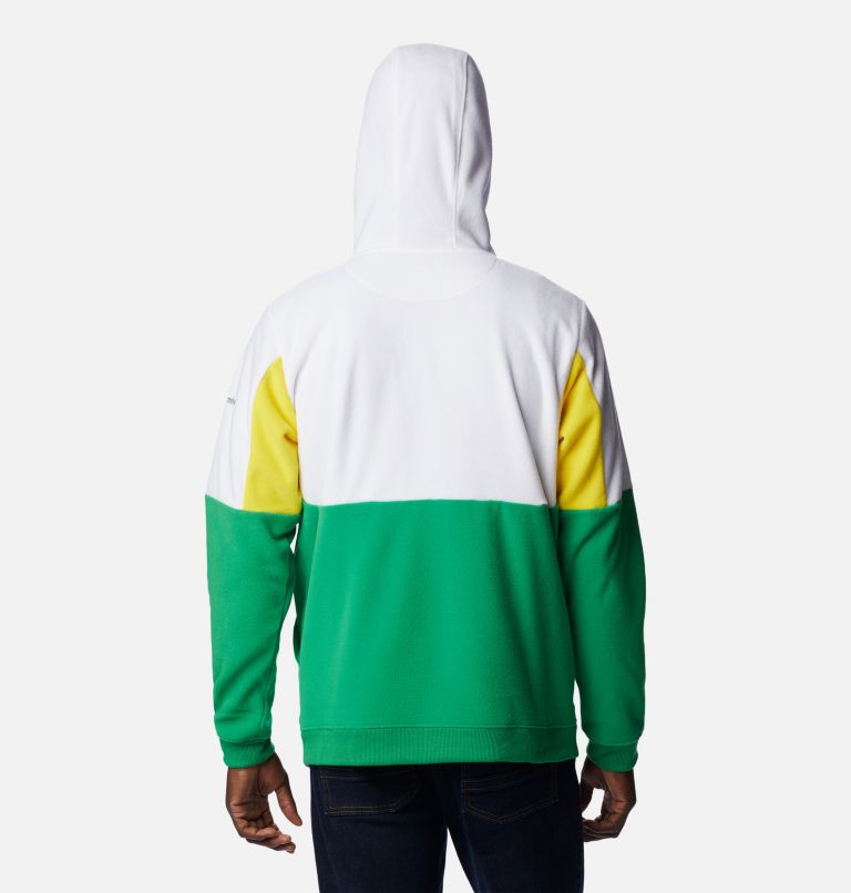 CLG Columbia Lodge Fleece Hoodie | 346 | L, Color: UO - Fuse Green, White, Yellow Glo, image 2