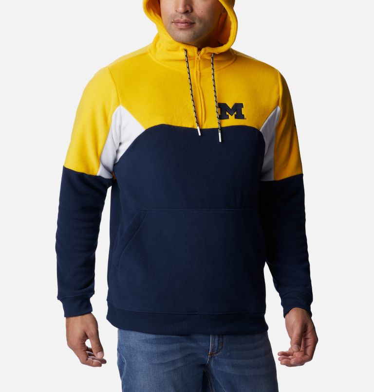 Men s Collegiate Columbia Lodge Fleece Hoodie Michigan