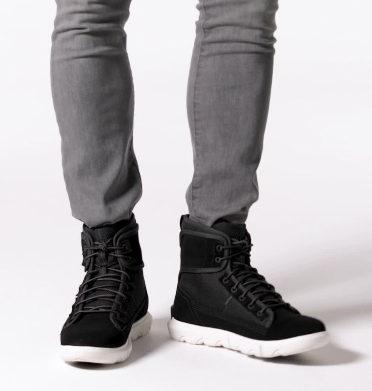 Men's Sorel Explorer Mission Sneaker, Color: Black, Sea Salt