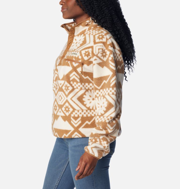 Helvetia Cropped Half Snap | 195 | S, Color: Chalk Checkered Peaks, image 3