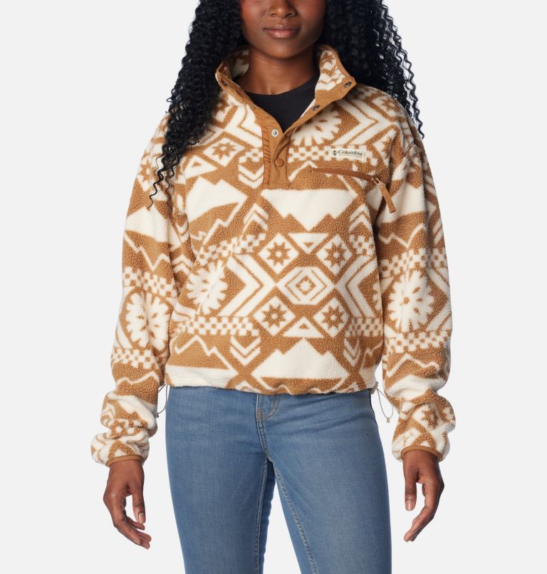 Helvetia Cropped Half Snap | 195 | S, Color: Chalk Checkered Peaks, image 5