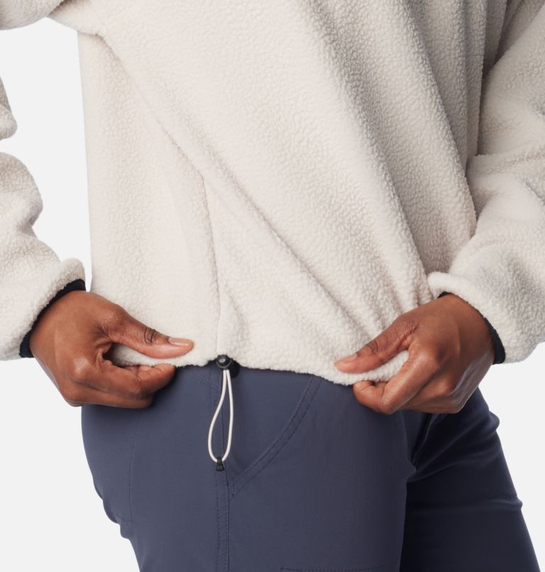 Women's Helvetia Cropped Half Snap Fleece, Color: Dark Stone, image 5