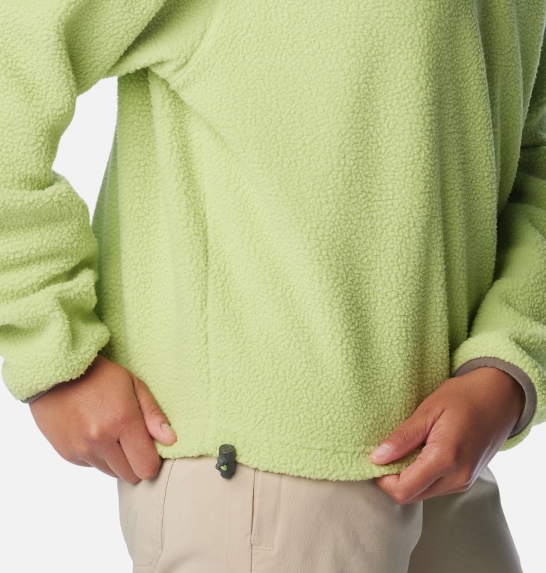 Women's Helvetia Cropped Half Snap Fleece, Color: Napa Green, Whisper, Stone Green, image 5
