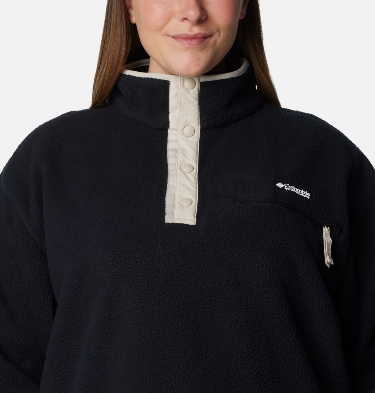 Women's Helvetia™ Cropped Half Snap Fleece Pullover - Plus Size 4