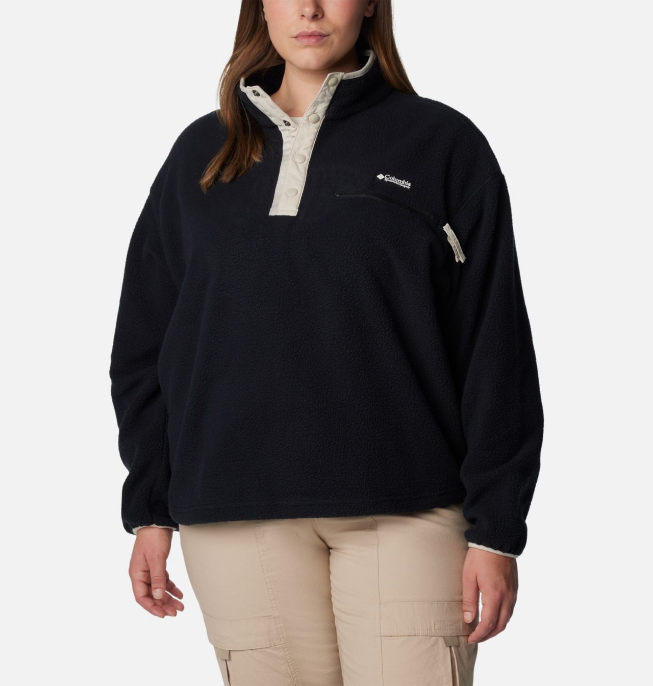 Women's Helvetia™ Cropped Half Snap Fleece Pullover - Plus Size 1