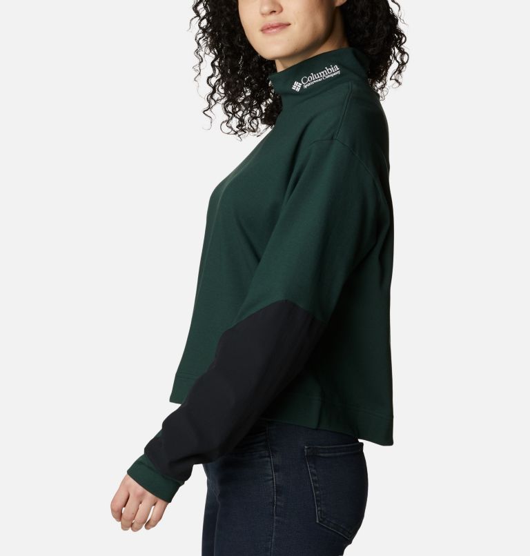 Thumbnail: T-shirt con collo alto a manica lunga Ballistic Ridge da donna, Color: Spruce, Black, image 3