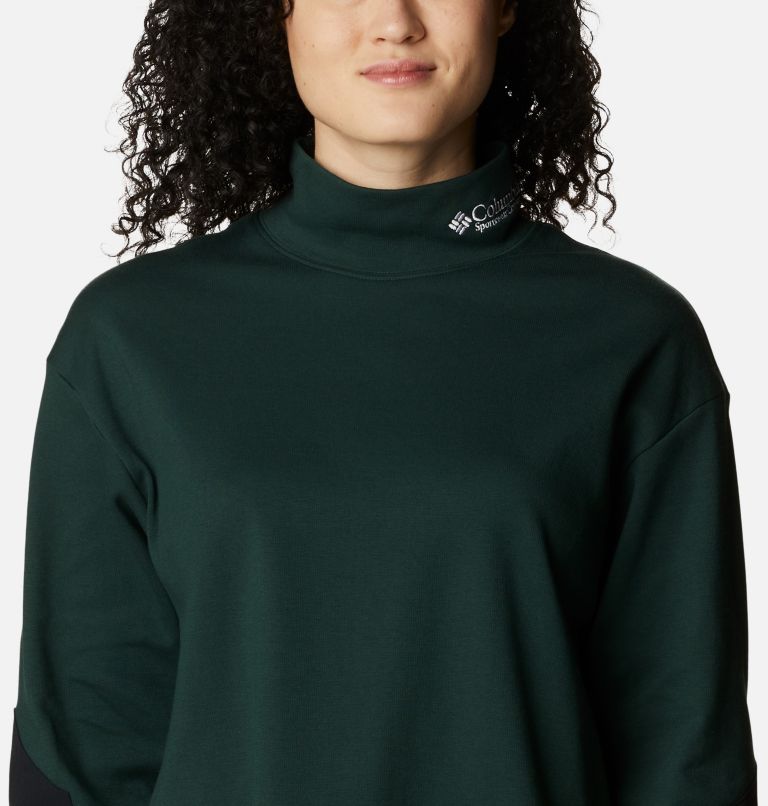 Women's Ballistic Ridge High Neck Long Sleeve T-Shirt, Color: Spruce, Black, image 4