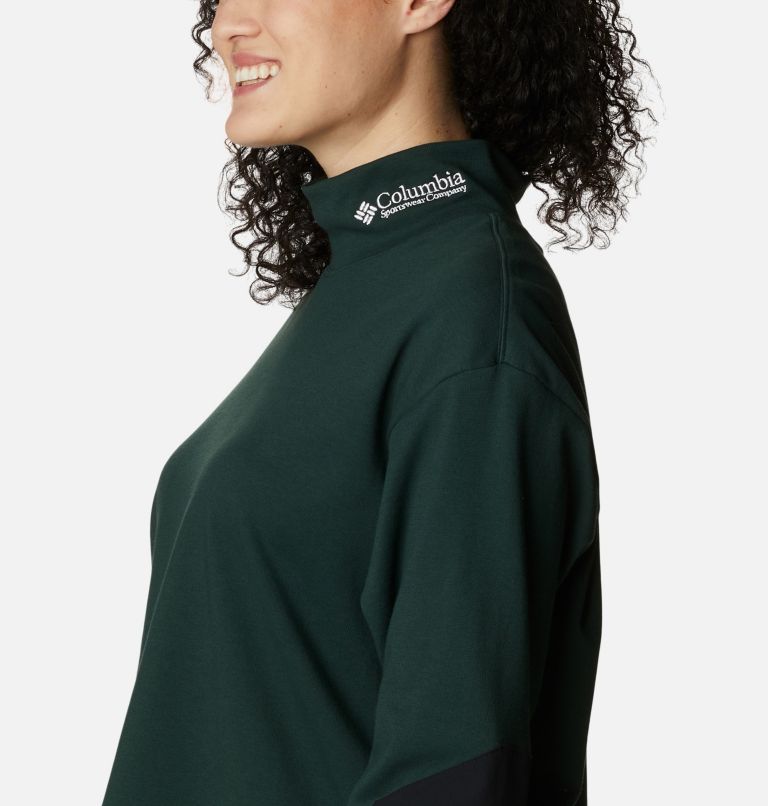 Women's Ballistic Ridge High Neck Long Sleeve T-Shirt, Color: Spruce, Black, image 5