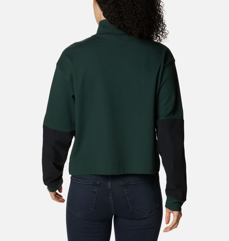 Women's Ballistic Ridge High Neck Long Sleeve T-Shirt, Color: Spruce, Black, image 2