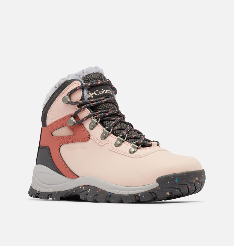 Thumbnail: Women's Newton Ridge Plus Omni-Heat Boot, Color: Peach Blossom, Dark Grey, image 2