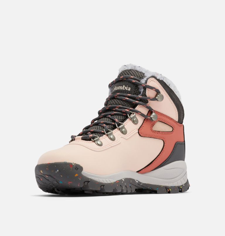 Women's Newton Ridge Plus Omni Heat Hiking Boot, Color: Peach Blossom, Dark Grey, image 6