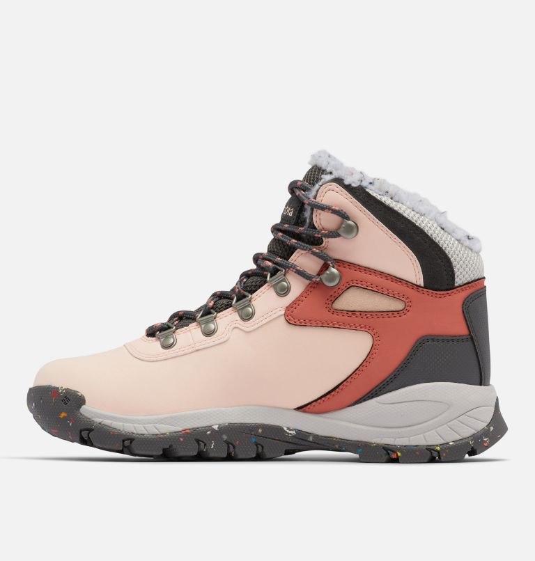 Women's Newton Ridge Plus Omni Heat Hiking Boot, Color: Peach Blossom, Dark Grey, image 5