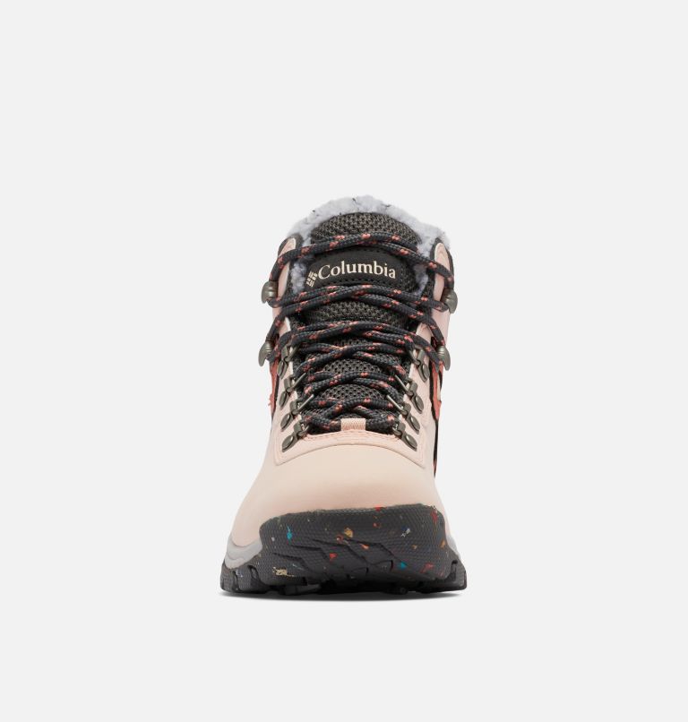 Women's Newton Ridge Plus Omni Heat Hiking Boot, Color: Peach Blossom, Dark Grey, image 7