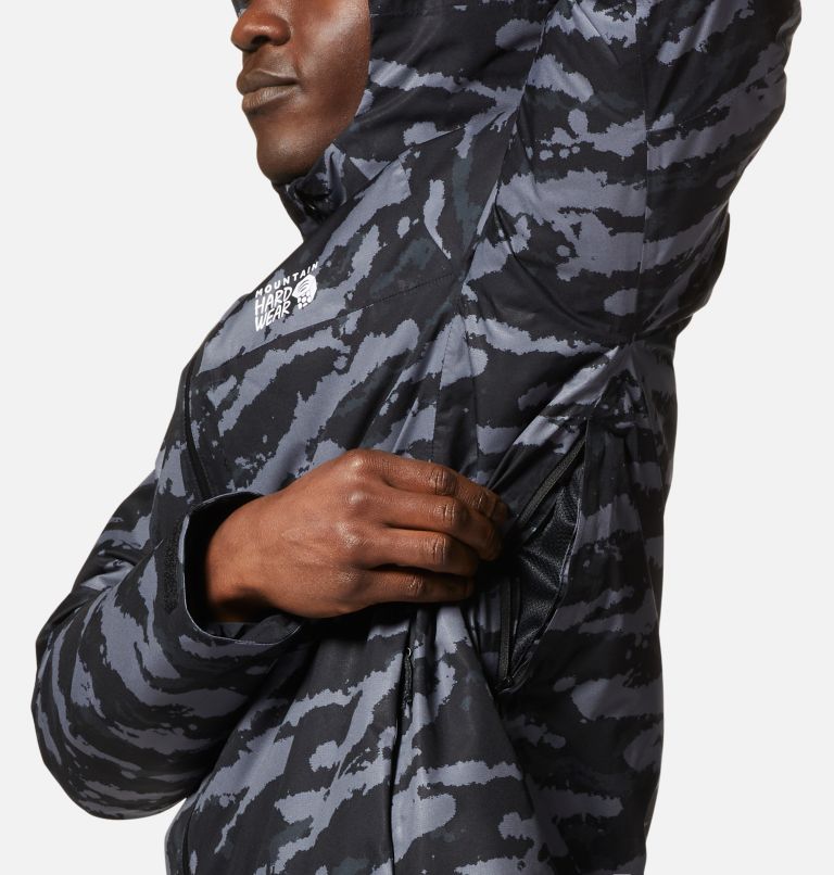 Men's Stretch Ozonic Insulated Jacket, Color: Black Paintstrokes Print, image 7